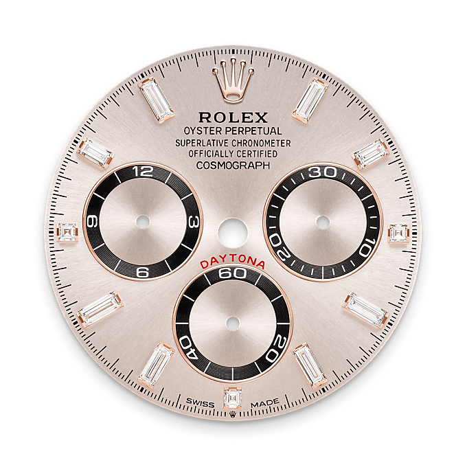 rolex Cosmograph Daytona em Ouro Everose 18 quilates com asas cravejadas de diamantes, m126535tbr-0002 - Pedrart