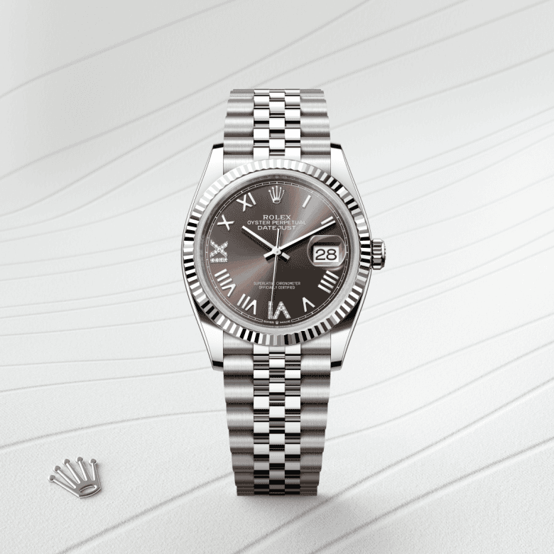 rolex Datejust em Rolesor branco – combinação de aço Oystersteel e ouro branco, m126234-0071 - Pedrart