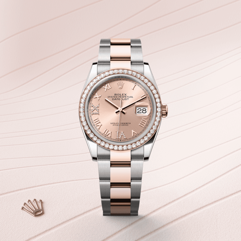 rolex Datejust em Rolesor Everose – combinação de aço Oystersteel e ouro Everose, m126281rbr-0016 - Pedrart