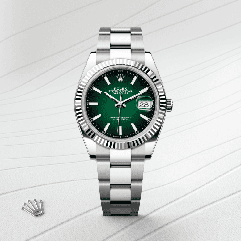 rolex Datejust em Rolesor branco – combinação de aço Oystersteel e ouro branco, m126334-0033 - Pedrart