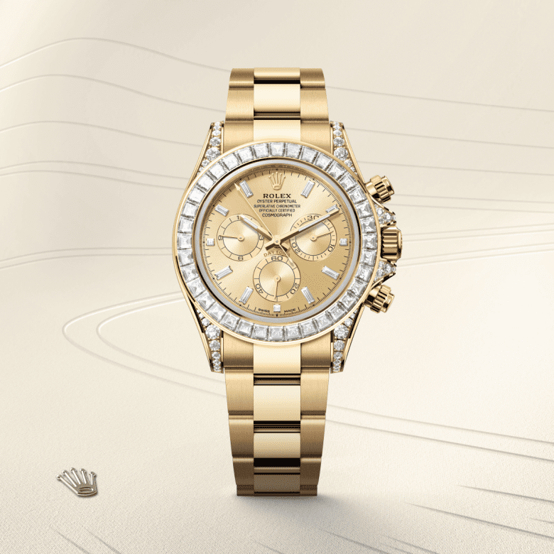 rolex Cosmograph Daytona em Ouro amarelo 18 quilates com asas cravejadas de diamantes, m126598tbr-0001 - Pedrart