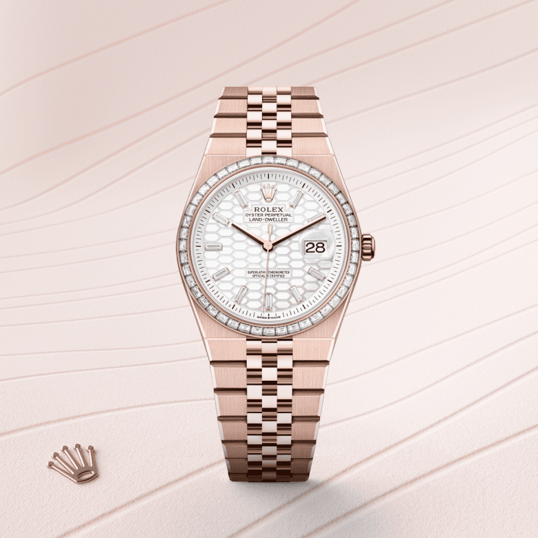rolex Land-Dweller em Ouro Everose 18 quilates, m127285tbr-0002 - Pedrart