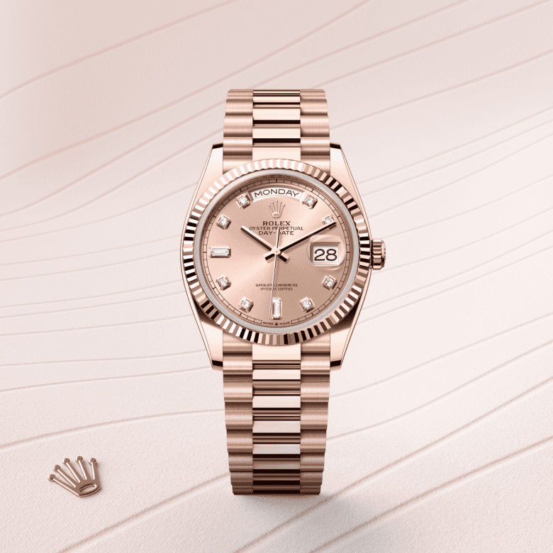 rolex Day-Date em Ouro Everose 18 quilates, m128235-0009 - Pedrart