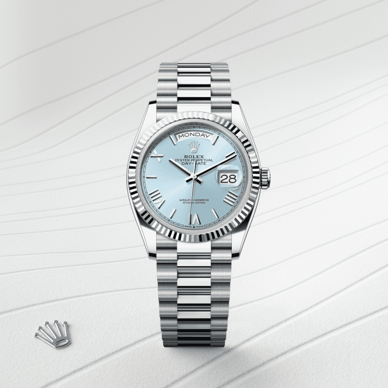 rolex Day-Date em Platina, m128236-0018 - Pedrart