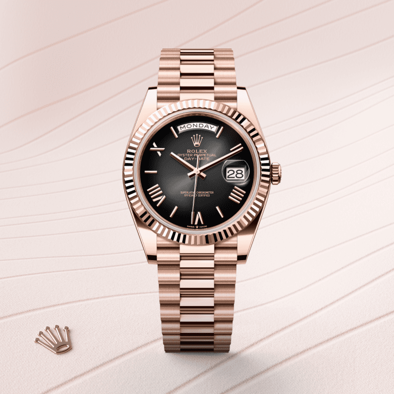 rolex Day-Date em Ouro Everose 18 quilates, m228235-0055 - Pedrart