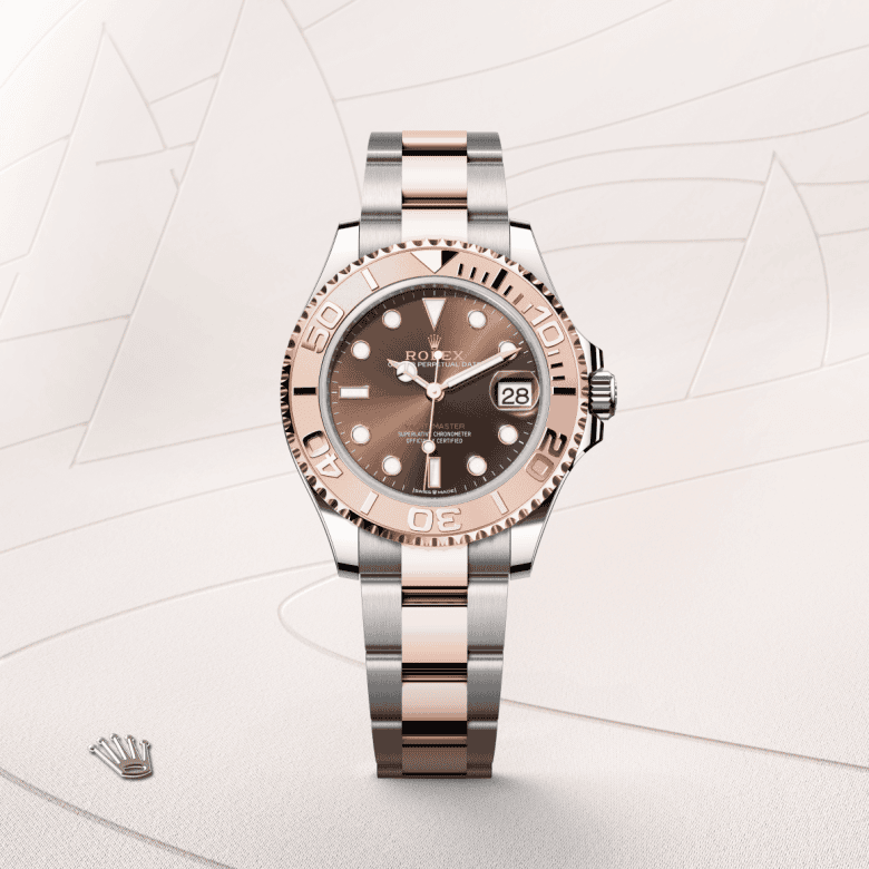 rolex Yacht-Master em Rolesor Everose – combinação de aço Oystersteel e ouro Everose, m268621-0003 - Pedrart