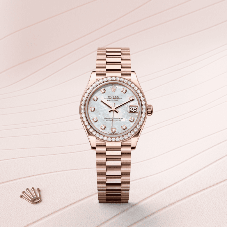 rolex Datejust em Ouro Everose 18 quilates, m278285rbr-0005 - Pedrart
