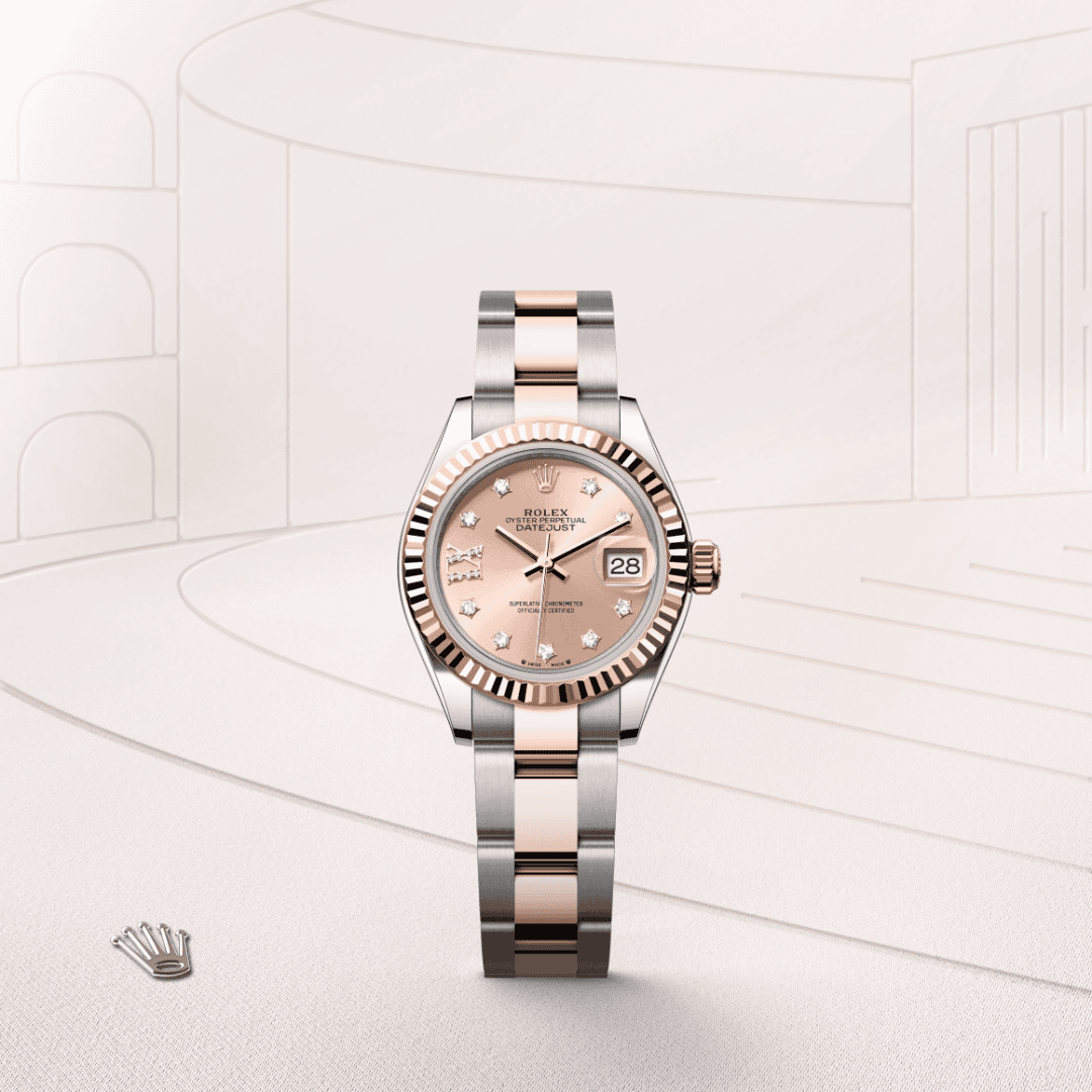 rolex Lady-Datejust em Rolesor Everose – combinação de aço Oystersteel e ouro Everose, m279171-0028 - Pedrart