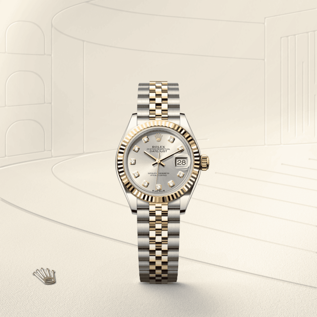 rolex Lady-Datejust em Rolesor amarelo – combinação de aço Oystersteel e ouro amarelo, m279173-0007 - Pedrart