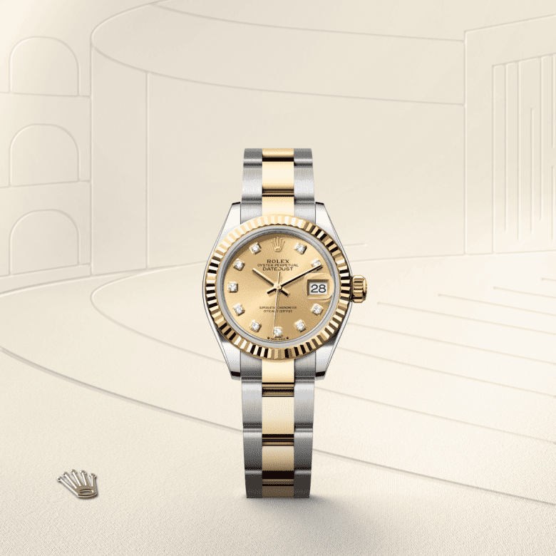 rolex Lady-Datejust em Rolesor amarelo – combinação de aço Oystersteel e ouro amarelo, m279173-0012 - Pedrart