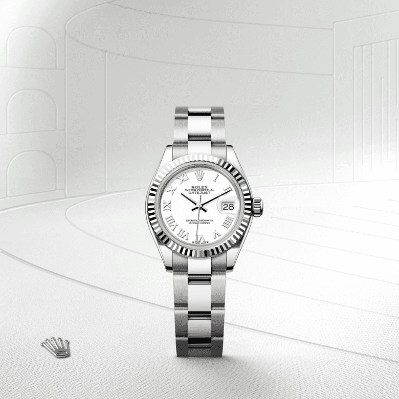 rolex Lady-Datejust em Rolesor branco – combinação de aço Oystersteel e ouro branco, m279174-0020 - Pedrart