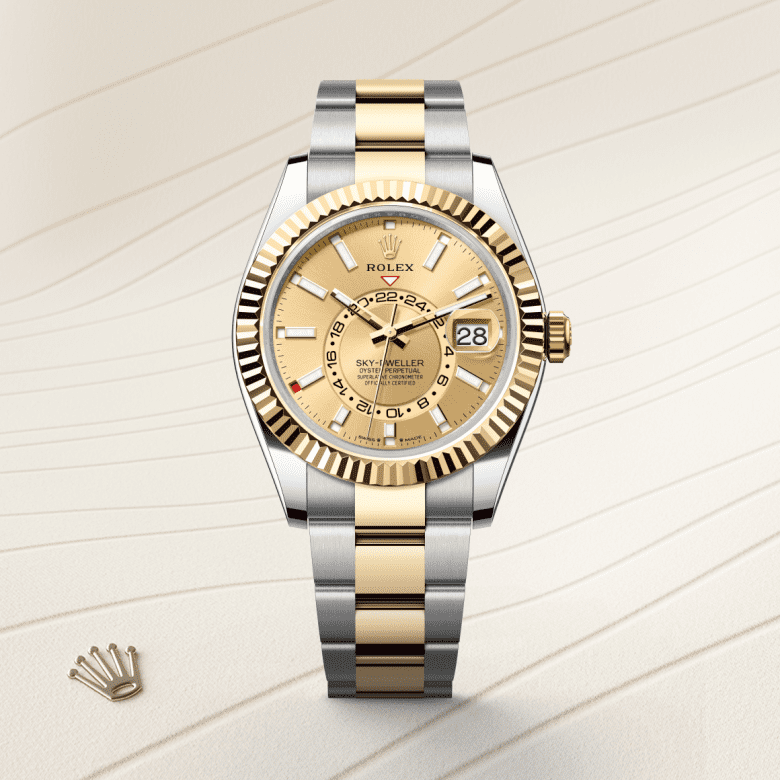rolex Sky-Dweller em Rolesor amarelo – combinação de aço Oystersteel e ouro amarelo, m336933-0001 - Pedrart