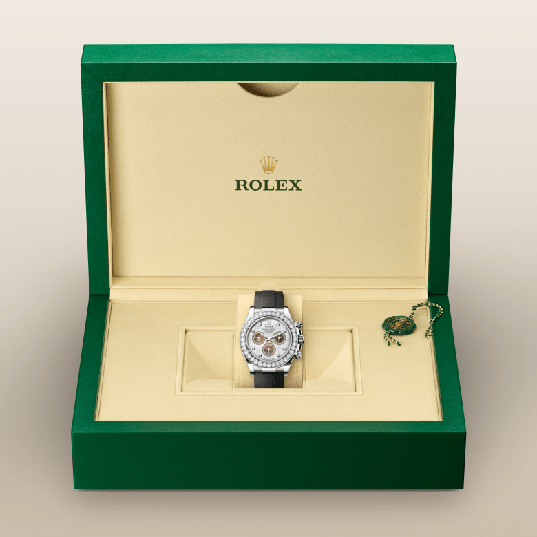 rolex Cosmograph Daytona em ouro branco 18 quilates, m126589rbr-0001 - Pedrart