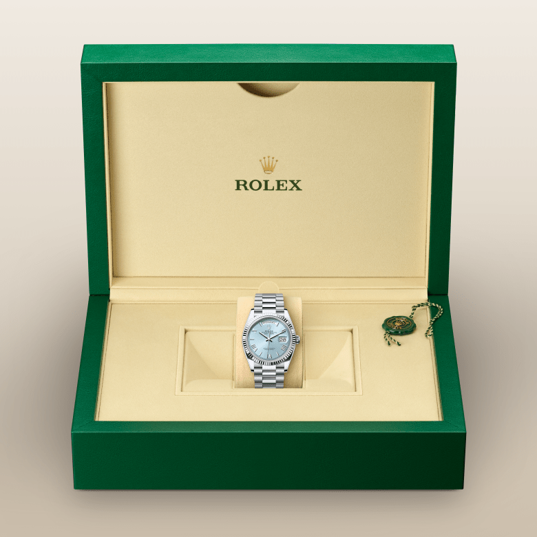 rolex Day-Date em Platina, m128236-0018 - Pedrart