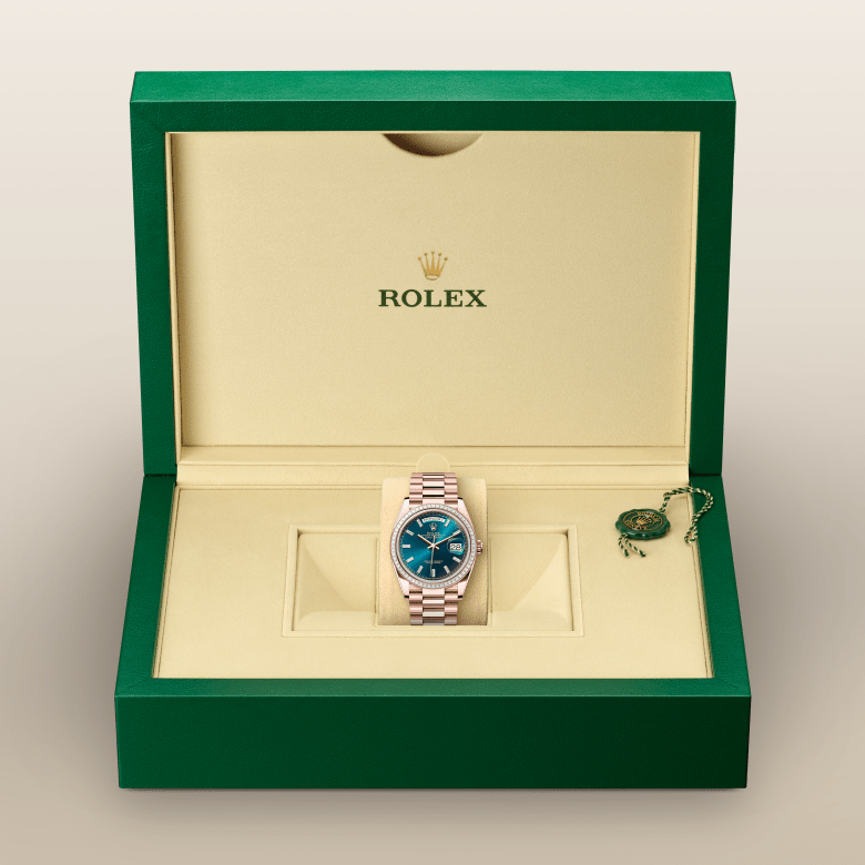 rolex Day-Date em Ouro Everose 18 quilates, m128395tbr-0032 - Pedrart