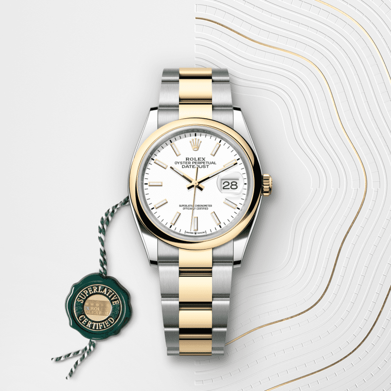 rolex Datejust em Rolesor amarelo – combinação de aço Oystersteel e ouro amarelo, m126203-0020 - Pedrart