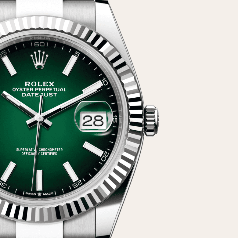 rolex Datejust em Rolesor branco – combinação de aço Oystersteel e ouro branco, m126334-0033 - Pedrart