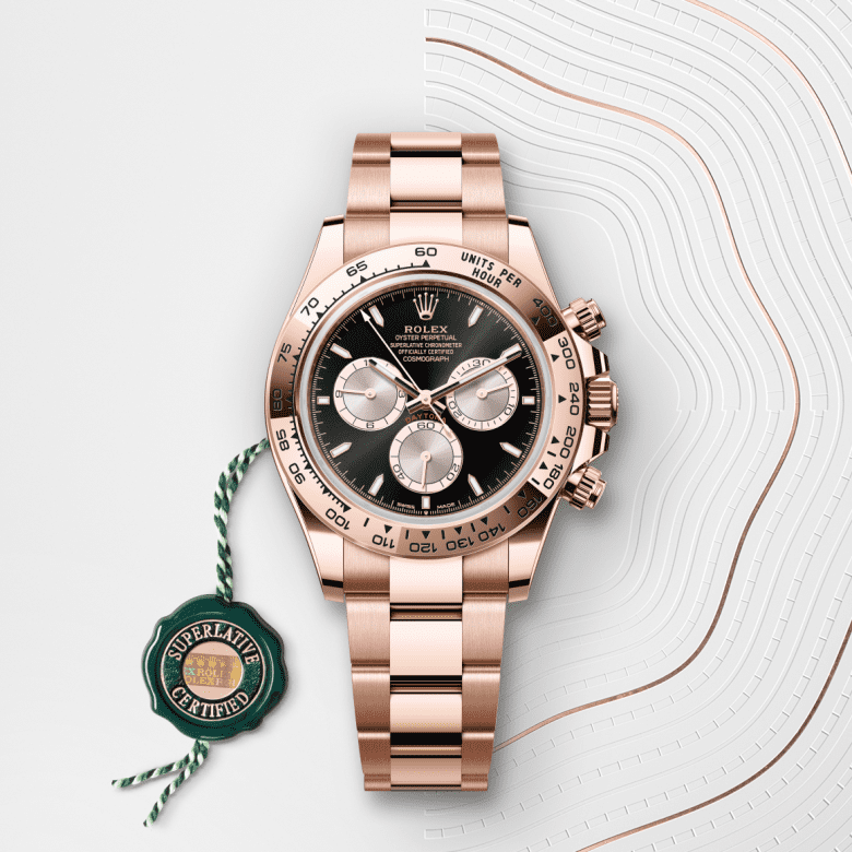 rolex Cosmograph Daytona em Ouro Everose 18 quilates, m126505-0001 - Pedrart