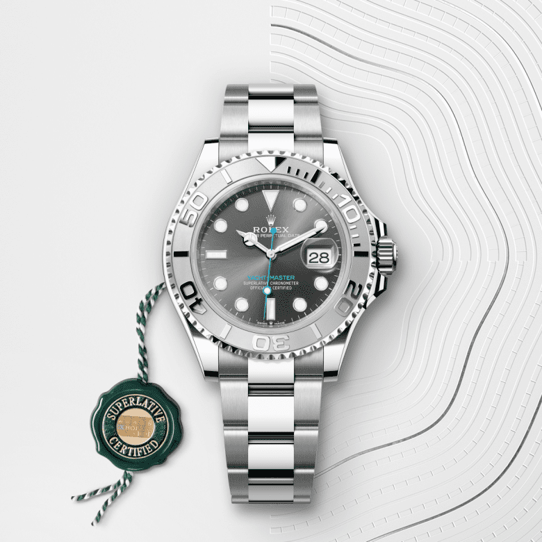 rolex Yacht-Master em Rolesium – combinação de aço Oystersteel e platina, m126622-0001 - Pedrart