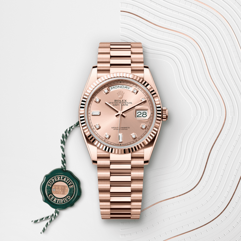 rolex Day-Date em Ouro Everose 18 quilates, m128235-0009 - Pedrart
