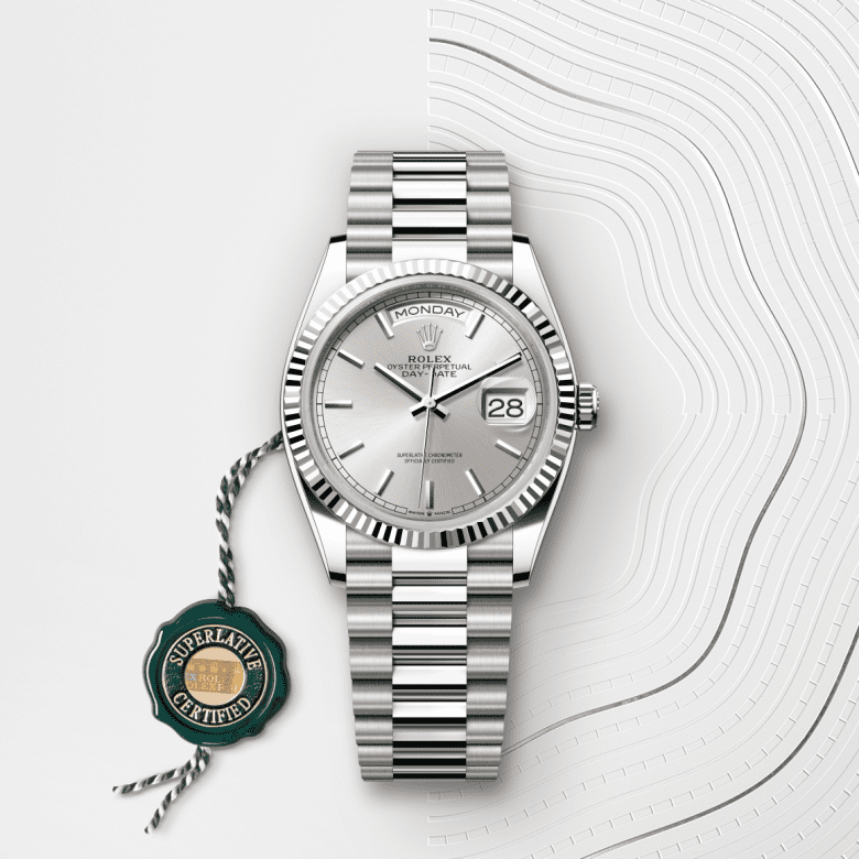 rolex Day-Date em ouro branco 18 quilates, m128239-0005 - Pedrart