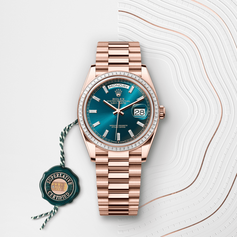 rolex Day-Date em Ouro Everose 18 quilates, m128395tbr-0032 - Pedrart