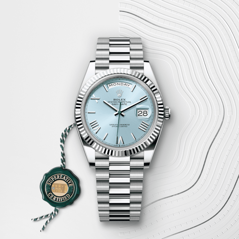 rolex Day-Date em Platina, m228236-0012 - Pedrart