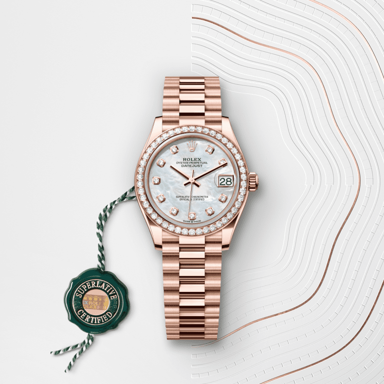 rolex Datejust em Ouro Everose 18 quilates, m278285rbr-0005 - Pedrart