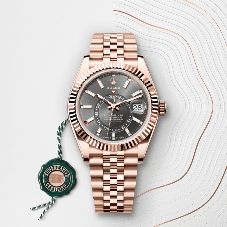 rolex Sky-Dweller em Ouro Everose 18 quilates, m336935-0008 - Pedrart