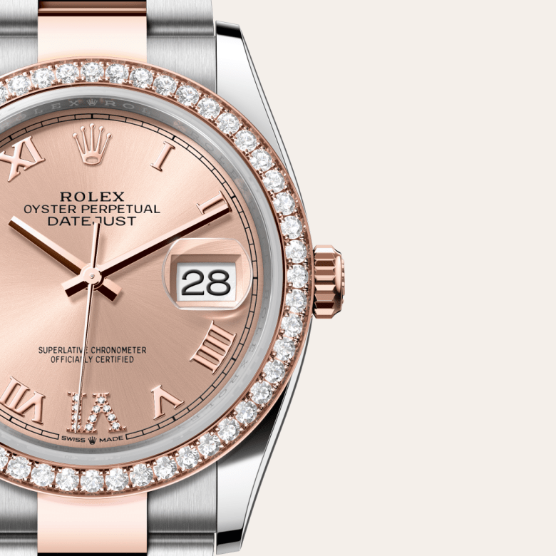 rolex Datejust em Rolesor Everose – combinação de aço Oystersteel e ouro Everose, m126281rbr-0016 - Pedrart