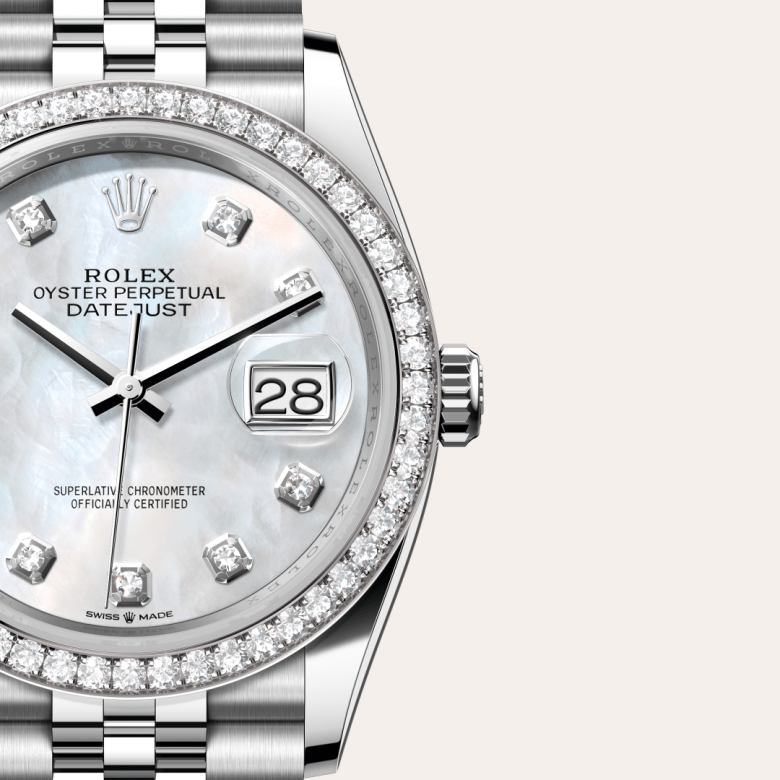 rolex Datejust em Rolesor branco – combinação de aço Oystersteel e ouro branco, m126284rbr-0011 - Pedrart