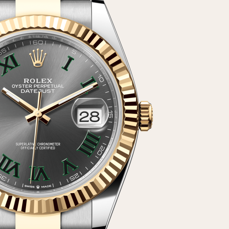 rolex Datejust em Rolesor amarelo – combinação de aço Oystersteel e ouro amarelo, m126333-0019 - Pedrart