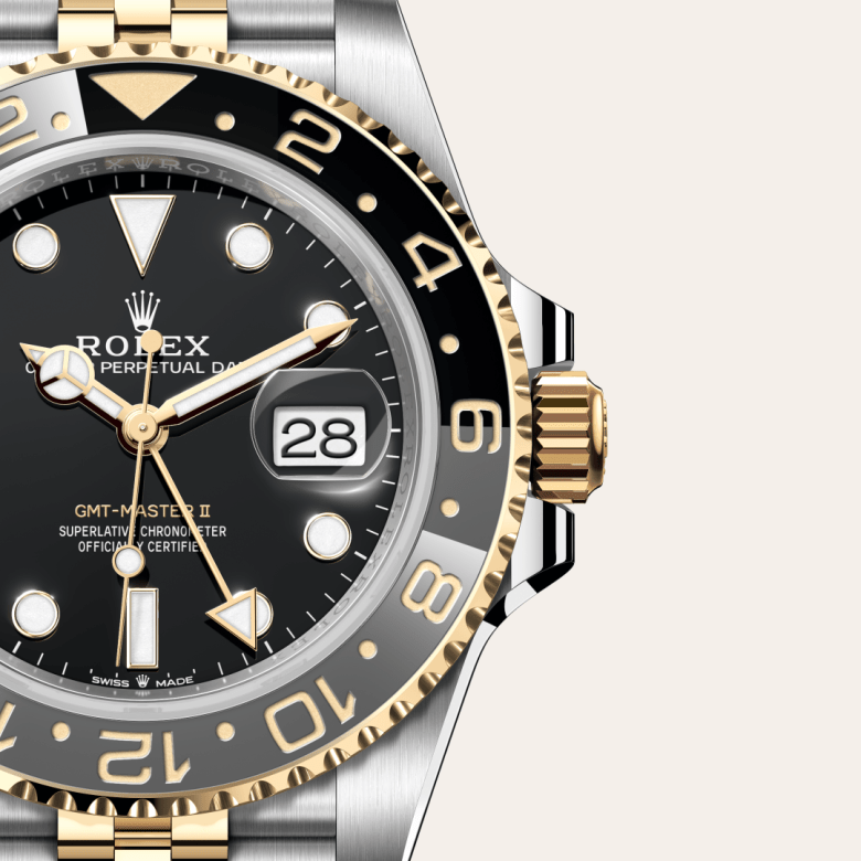 rolex GMT-Master II em Rolesor amarelo – combinação de aço Oystersteel e ouro amarelo, m126713grnr-0001 - Pedrart
