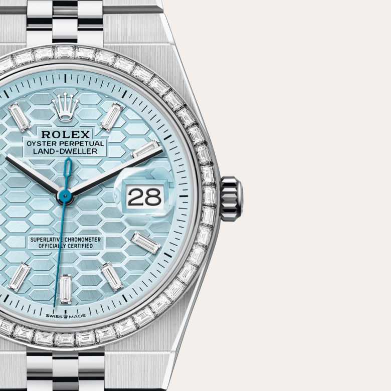 rolex Land-Dweller em Platina, m127286tbr-0001 - Pedrart
