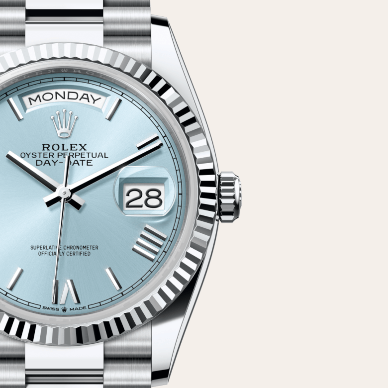 rolex Day-Date em Platina, m128236-0018 - Pedrart