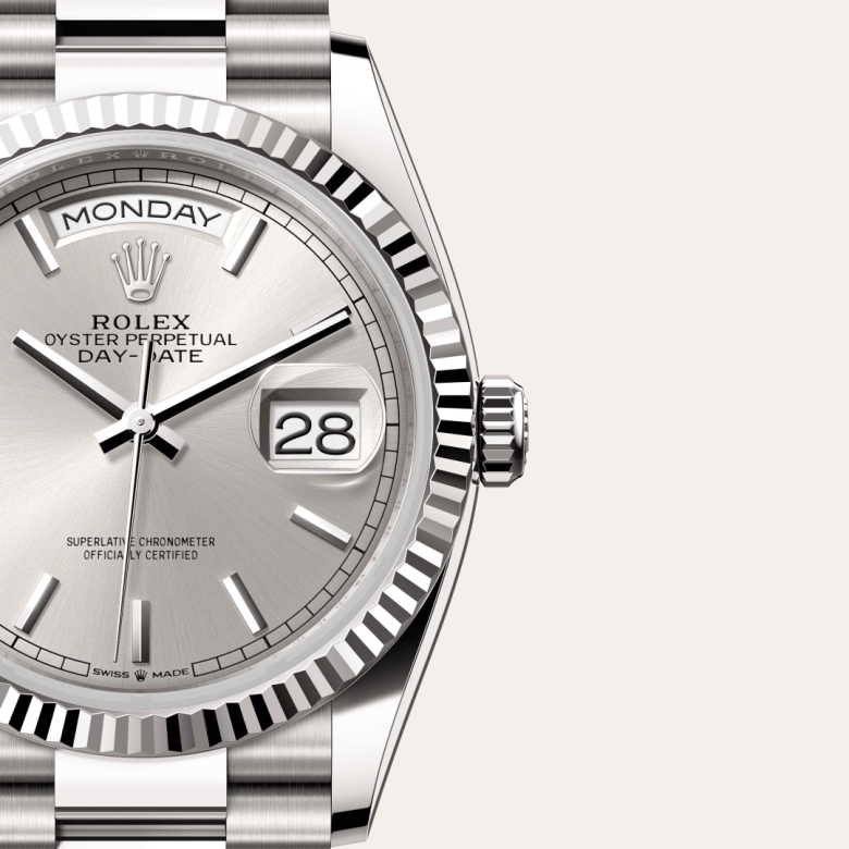 rolex Day-Date em ouro branco 18 quilates, m128239-0005 - Pedrart
