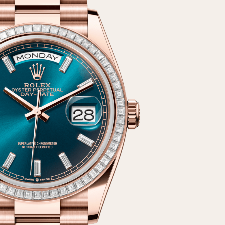 rolex Day-Date em Ouro Everose 18 quilates, m128395tbr-0032 - Pedrart
