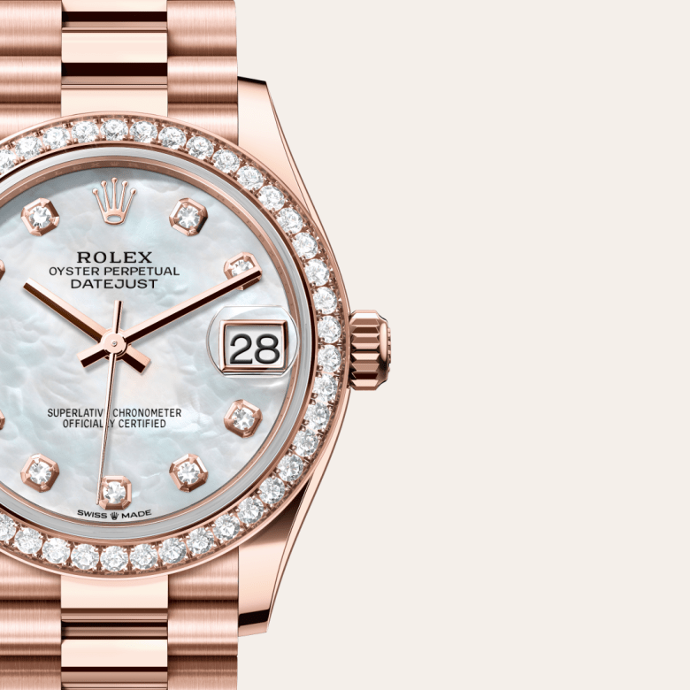 rolex Datejust em Ouro Everose 18 quilates, m278285rbr-0005 - Pedrart
