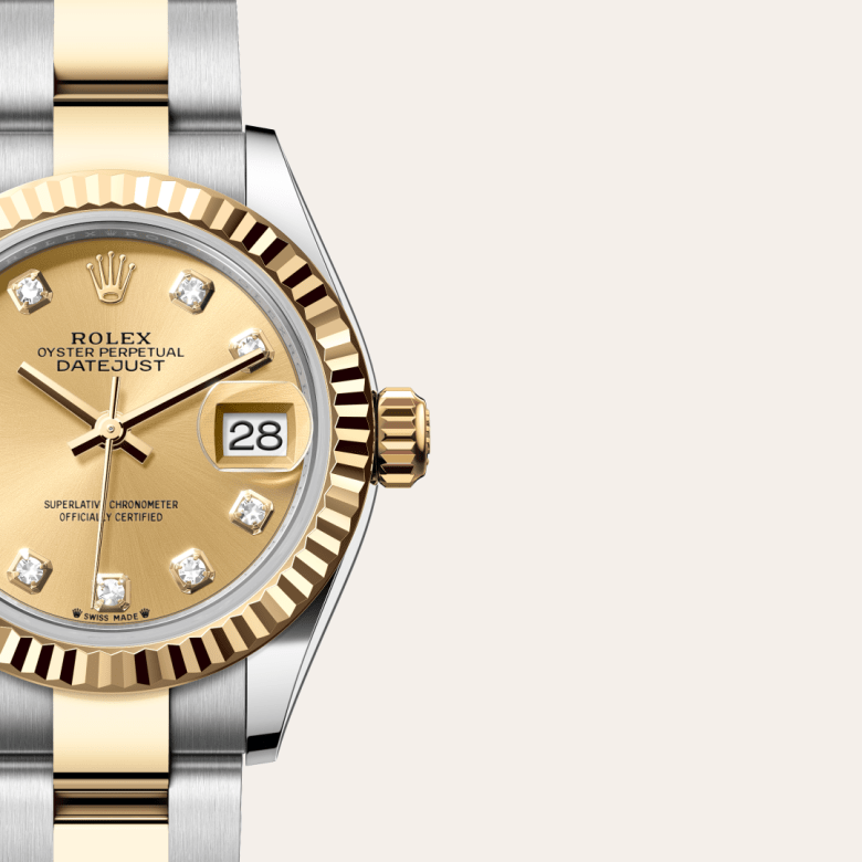 rolex Lady-Datejust em Rolesor amarelo – combinação de aço Oystersteel e ouro amarelo, m279173-0012 - Pedrart