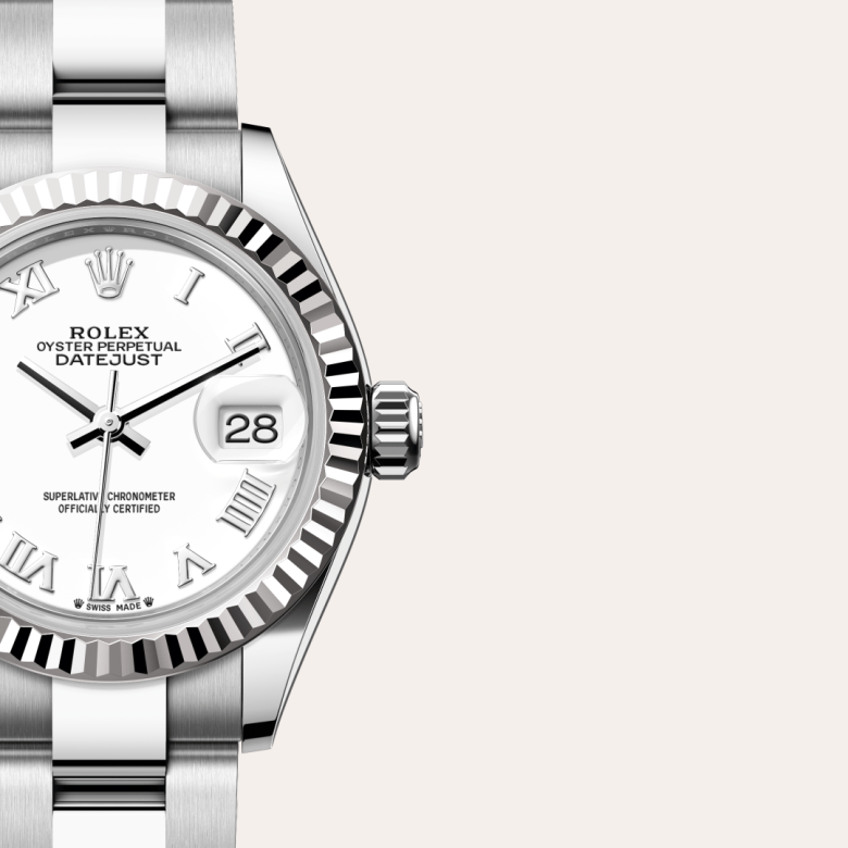 rolex Lady-Datejust em Rolesor branco – combinação de aço Oystersteel e ouro branco, m279174-0020 - Pedrart