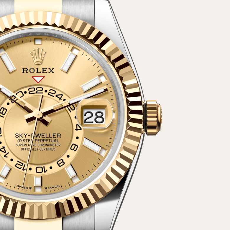 rolex Sky-Dweller em Rolesor amarelo – combinação de aço Oystersteel e ouro amarelo, m336933-0001 - Pedrart