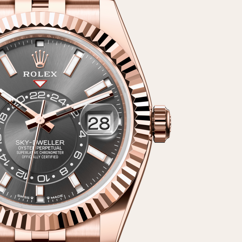 rolex Sky-Dweller em Ouro Everose 18 quilates, m336935-0008 - Pedrart